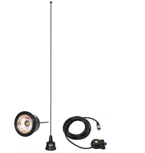 Czarna mobilna antena radiowa VHF UHF przestrajalny otwór bagażnik magnes mocowanie PL259 8015B - Zdjęcie 3 z 5