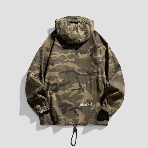 Herren 100 % Baumwolle Tarnjacke Armee grün Pullover Taschenmantel Top Shirt - Picture 7 of 17