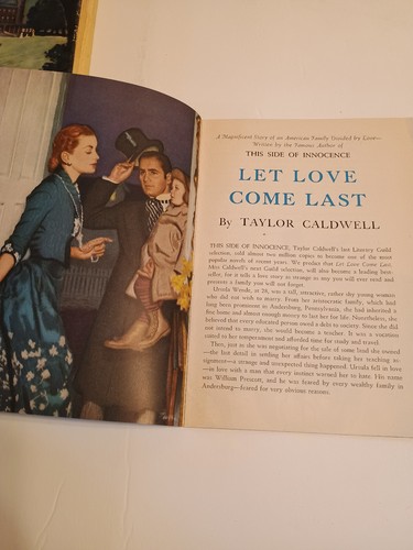 1949 Let Love Come Last ~ Caldwell HC / DJ ~ w/ Literary Guild Review Booklet - Picture 10 of 11