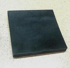 Neoprene Rubber Sheet  Solid 1/2"Thick x 4-1/4" Square - Mounting Pad  60 Duro