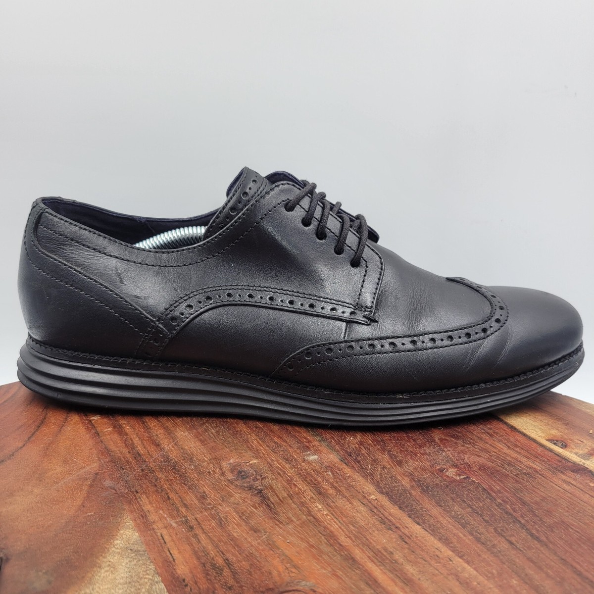 Cole Haan Grand Os Shoes Mens 11.5M Black Leather Wingtip  display picture 2