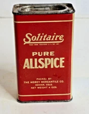 Vintage 1930's Solitaire Allspice Spice Tin Morey Mercantile Denver CO CanCo