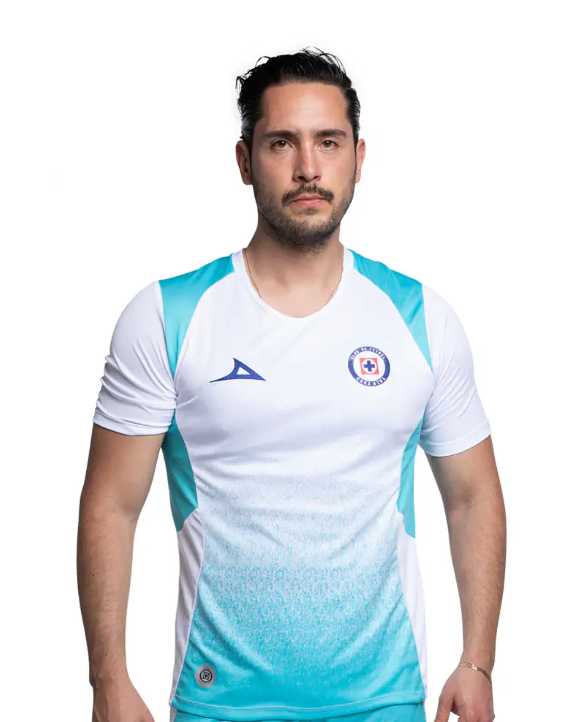 NEW CRUZ AZUL TRAINING SHIRT 2025-2026 PIRMA TURQUOISE/WHITE