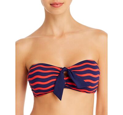 Tommy Bahama 285814 Sea Swell Tie-Front Bandeau Bikini Top, Size Medium
