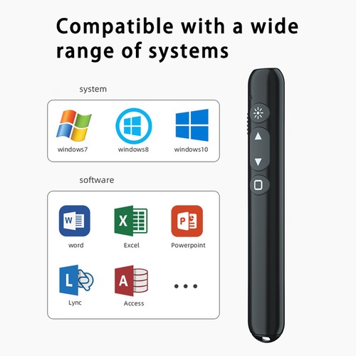 For PC Power point Presentation Remote Wireless Presenter Laser Pointer Clicker - Picture 6 of 16