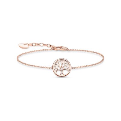THOMAS SABO Armband Tree of Love 925 Silber vergoldet A1828-416-14 Länge 19 cm