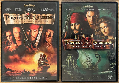 Pirates of The Carribean - Curse of Black Pearl & Dead Man's Chest (Lot of 2)