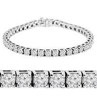 14K GOLD DIAMOND BRACELET OF 5.00 CTW / BRACELET EN OR BLANC 14K À 51 DIAMANTS DE 5.00 CARAT TOTAL