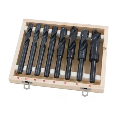 8-TEILIGES SCHMIED REDUZIERTER SCHAFT HSS SCHNELLARBEITSSTAHL SPIRALBOHRER-SET 14-25 mm
