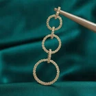 Pave 1.20 Cts Round Brilliant Cut Diamonds Eternal Loop Pendant 18K White Gold