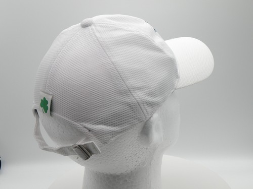 Women's NOTRE DAME IRISH Baseball Hat Cap Adj Buckle Closure White Green UNWORN - Picture 7 of 15