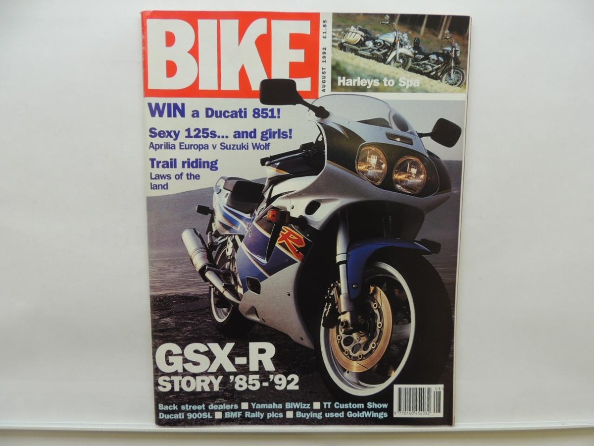 August 1992 BIKE Magazine Ducati 851 Aprilia Suzuki Yamaha TT