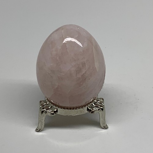 100g, 2"x1.5", Natural Gemstone Pink Rose Quartz Egg Crystal @India, B34466 - Picture 12 of 15