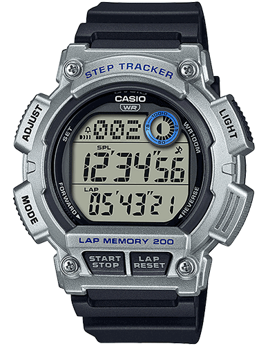 Casio WS-2100H-1A2V, Step Tracker Watch, 100 Meter WR, 200 Lap Memory, 5 Alarms - Picture 1 of 1