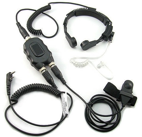 Throat MIC AVIAZIONE stile PER MIDLAND \u0026 INTEK RADIO VIBRAZIONE MICROFONO  AURICOLARE | eBay