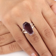 Amethyst Gemstone 925 Sterling Silver Jewelry Handmade Engagement Ring For Women