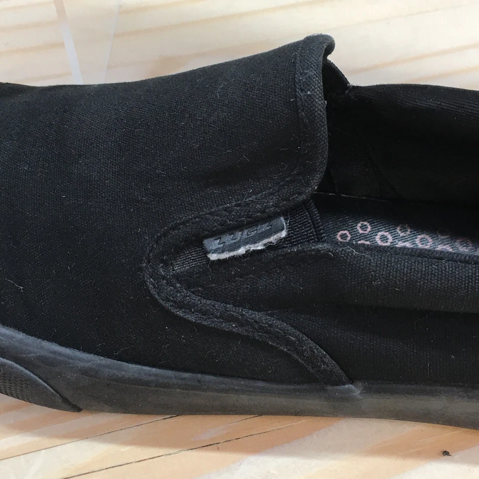 Lugz Shoes Womens 7.5 Clipper Slip On Sneakers Black Canvas Comfort WCLIPRC-001 - Image 4 of 4