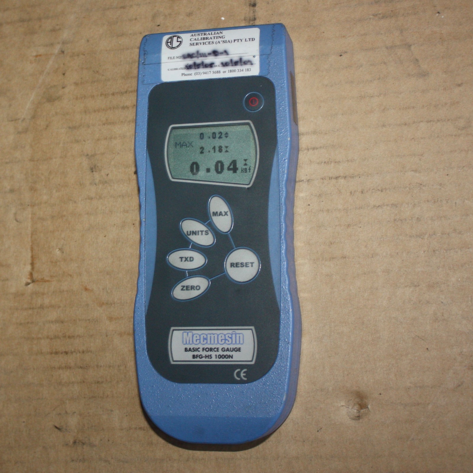 Mecmesin Basic Force Gauge 1000N Torque Test Tester BFGHS eBay