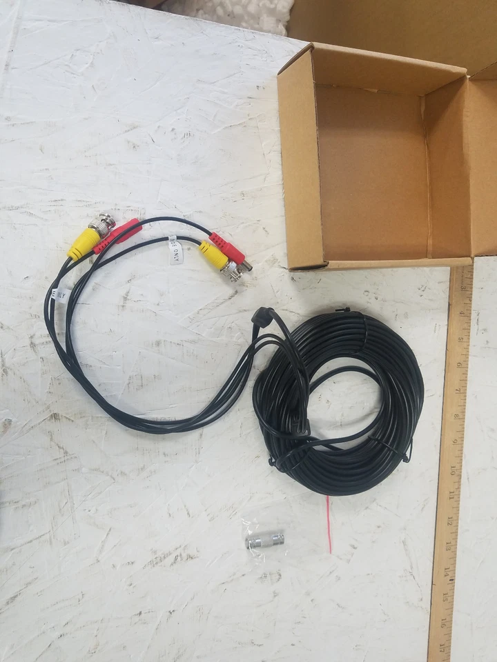 60ft HD CCTV Security Camera Video Power Cable BNC Cord Focus HD - Image 4 of 4