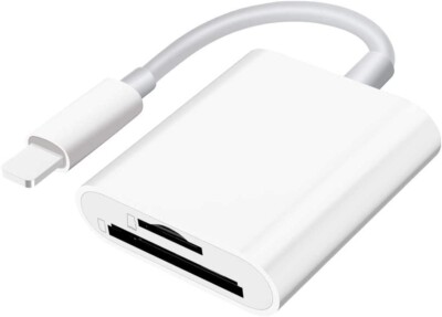 Memory Card Reader TF & SD Card Camera Reader Adapter for iPhone iPad