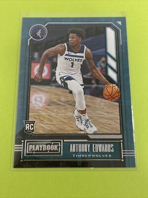   Anthony Edwards New Chronicles Playbook Rookie Card Minnesota T wolves 