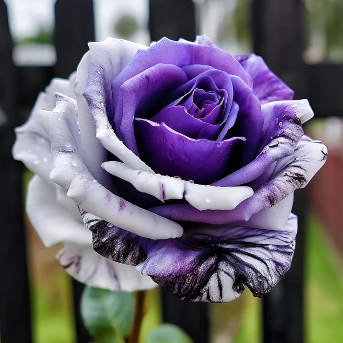 20pcs Rare Purple and White Twin Rose Seeds - Captivating Garden