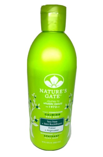 New Nature’s Gate Tea Tree + Sea Buckthorn Vegan Calming Conditioner 18 fl Oz