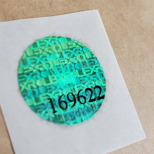 Rolex 169622 Yacht-Master Watch Green Case Back Hologram Sticker - Picture 4 of 6