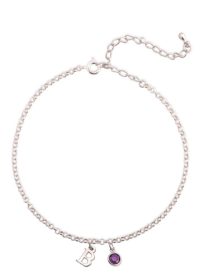 ROSE GOLD PLATING PERSONALIZED WITH BIRTHSTONE ANKLET