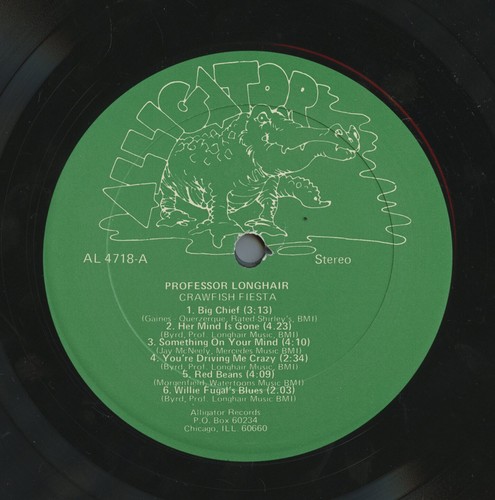 Professor Longhair Vinyl Crawfish Fiesta 1980 - Picture 3 of 4