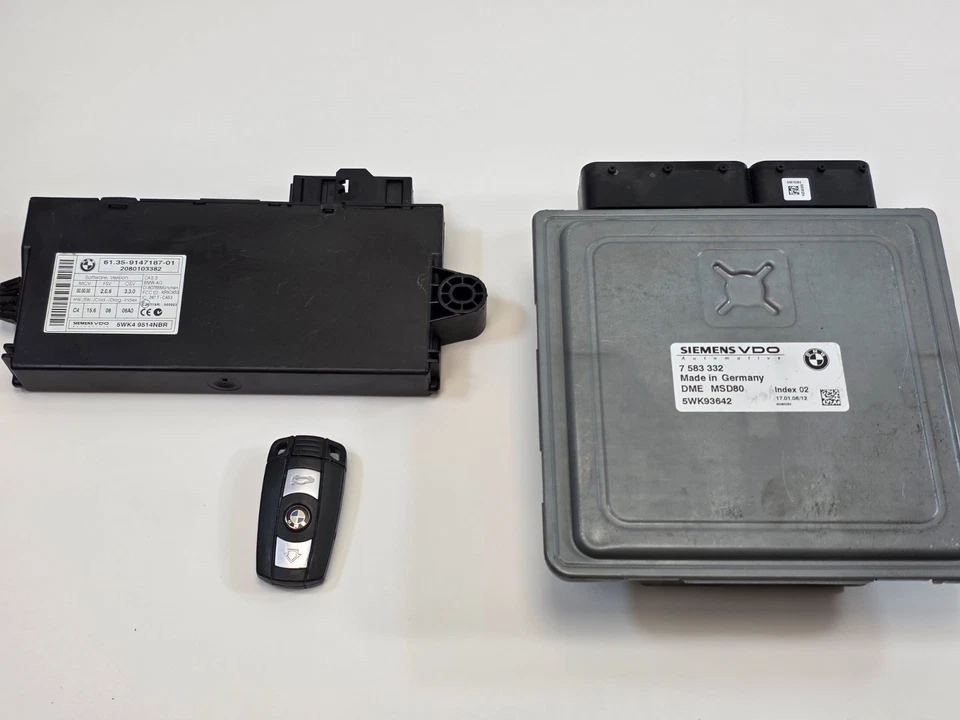 07-10 BMW E90 E92 N54 335i 335xi MSD80 ECU DME,  CAS & Key - Image 4 of 4