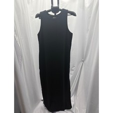 Universal Thread Womens Black Ribbed Sleeveless Midi Dress 1X NWT 35MWZR