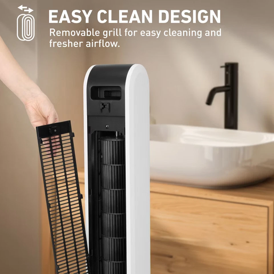 Ventilador oscilante de torre Holmes 40' Wi-Fi con brisa limpia Foto 4 de 4