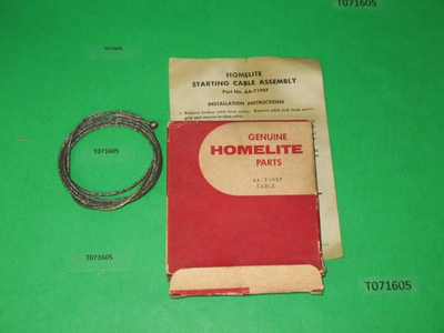 #ad OEM Genuine HOMELITE AA 71997 cable recoil rewind starter early chainsaw NOS $24.99