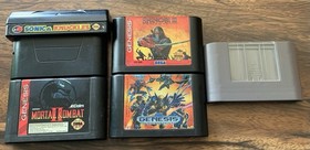 Sega Genesis Console w/ Controllers & 13 Game Lot TESTED! Shinobi 3 MK Sonic WWF