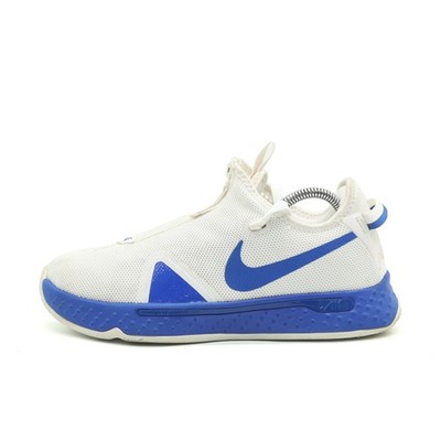 Nike Herren PG 4 Sneaker Weiß/Blau Mesh Low Top ämpfend Basketballschuhe EU 43