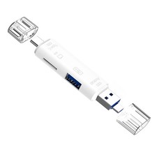 Plastic Type-C 5-in-1 OTG Card Reader Memory TF Card Reader OTG Adapter gg