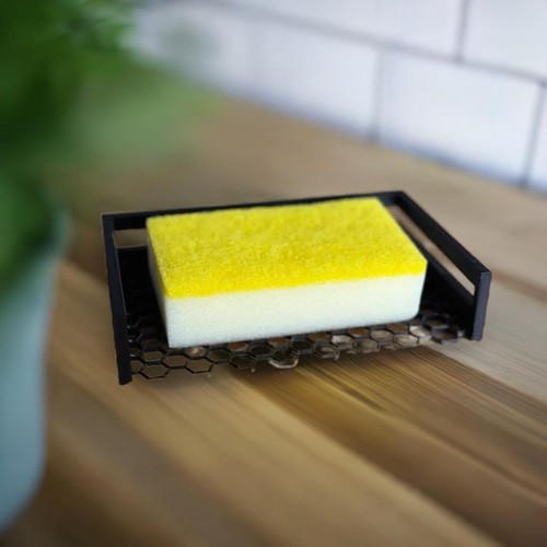 Kitchen Sponge Holder | Honeycomb Drainage Design | Sink Organizer | Countertop - Picture 5 of 7