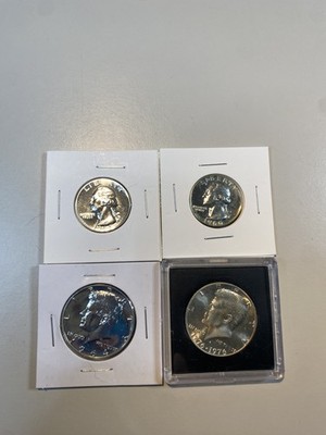 Nice Lot Of Two Quarters and A Franklin Half Dollar 90% Silver And A 69 Half 40%