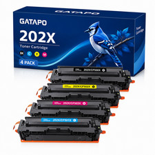 4-Pack 202X CF500X Toner Black Cyan Yellow Magenta for MFP M254 M281