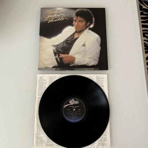 '82 Michael Jackson U.S. LP THRILLER 1st Press Epic QE 38112 GATEFOLD, BAR  CODE