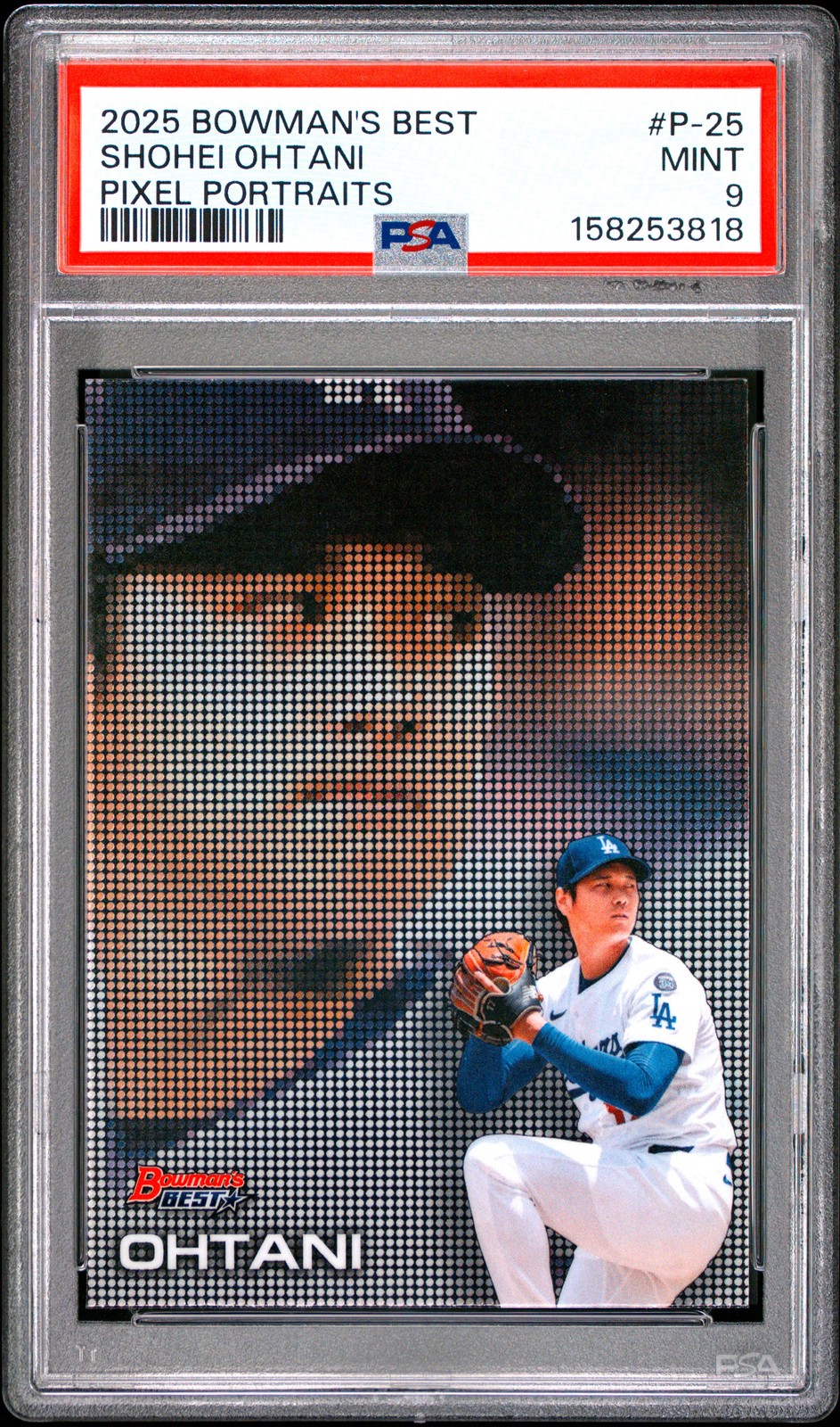 2025 BOWMAN'S BEST PIXEL PORTRAITS #P-25 SHOHEI OHTANI PSA 9