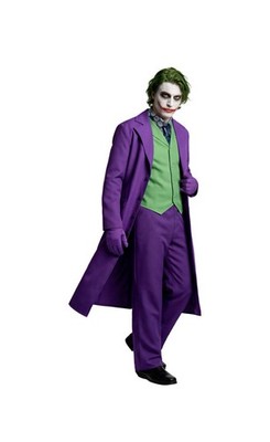 Joker Kostüm Arthur Fleck mit Maske mit grünen Haaren für Herren M-XL Halloween