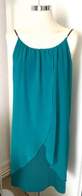 Promod Layering Chiffon Kleid Gr. 40 (L) Petrol Festlich Sommer Top!