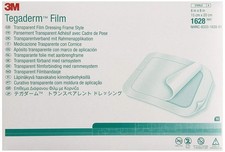3M Tegaderm Transparent Film Dressing 6x8 In Frame W/ Label Sterile 10 Ct, 1628
