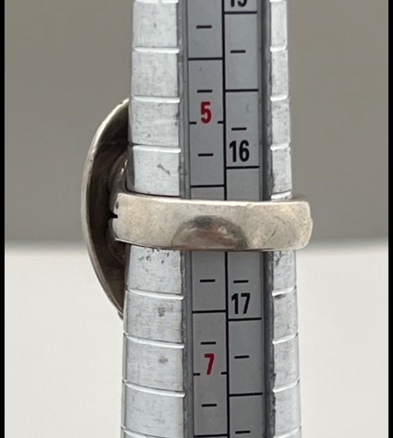 sterling Stirling silver split shank Ring With ov… - image 2