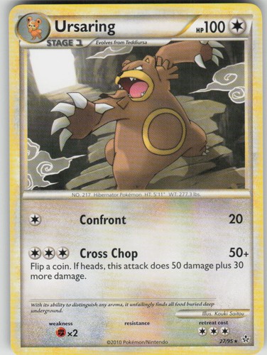 Pokemon TCG Ursaring Rare Unleashed 27/95