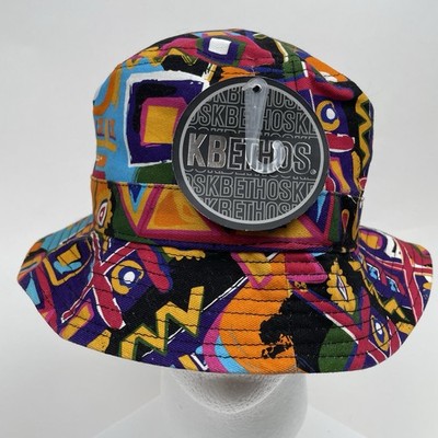 KBETHOS Aztec Abstract Graffiti Hip Hop Retro Bucket Boonie Hat-Kim & Bae BlkBlk