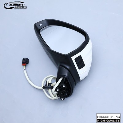 White Left Side Mirror w/Heated Blind Spot For Audi A4 A4 Quattro 2017 2018 2019