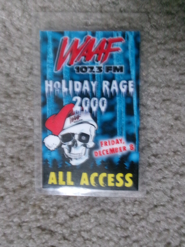 WAAF 107.3 FM Holiday Rage 2000 All Access Pass free shipping